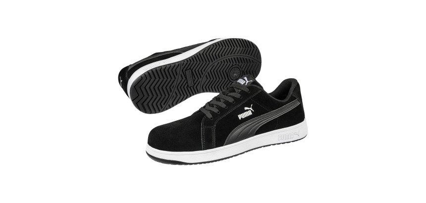 Baskets de sécurité Puma Safety Iconic Suede black low S1PL EST FO HRO SR