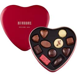 Neuhaus pralines in heart-shaped box