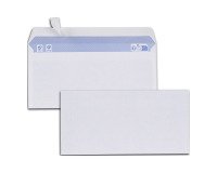 Enveloppe 110 x 220 mm budget 80 g SF bande protectrice blanche - Boîte de 500