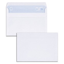 Enveloppe 114 x 162 mm budget 80 g SF auto blanche - Boîte de 500