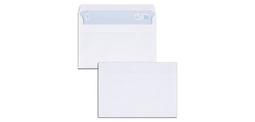 Enveloppe 114 x 162 mm budget 80 g SF auto blanche - Boîte de 500