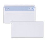 Enveloppe 110 x 220 mm budget 80 g SF auto blanche - Boîte de 500