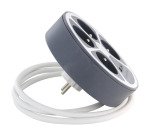Multiprise design circulaire 4 X 16 A avec 1 USB-A et 1 USB- C + interrupteur - câble 1,5m