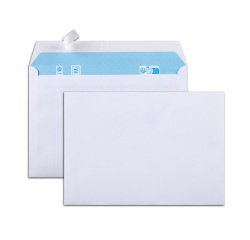 Enveloppe 162 x 229 mm budget 80 g SF bande protectrice - Boîte de 500