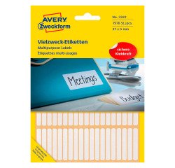 Etiquette multi-usage, 37 x 5 mm, blanc