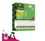 Pack de 16 cintas adhesivas Scotch Magic invisible 33 m + 8 de regalo