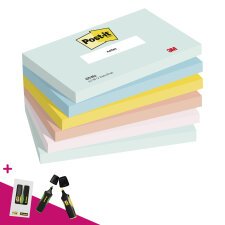 Notes repositionnables couleurs Beachside Post-It - bloc de 100 feuilles. Pour l’achat de 36 notes = 1 set de 2 surligneurs Stabilo offert