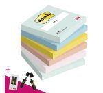 Notes repositionnables couleurs Beachside Post-It 76 X 76 mm - bloc de 100 feuilles