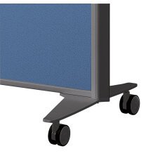 Mobile foot with casters for B-Zen clay grey partitions