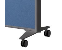 Mobile foot with casters for B-Zen clay grey partitions
