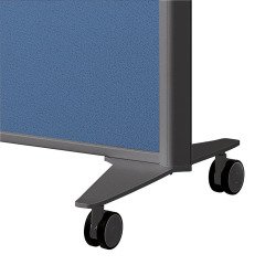 Pied mobile à roulettes pour cloisons B-Zen gris argile