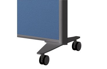 Mobiele voet op wielen voor B-Zen scheidingswanden kleigrijs