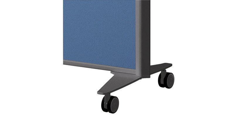 Mobiele voet op wielen voor B-Zen scheidingswanden kleigrijs