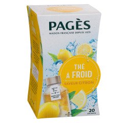 Cold Lemon Flavored Tea Pagès - Box of 20 sachets