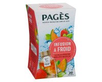 Infusie met koude smaak van Aardbei Meloen Basilicum Pagès - Doos met 20 zakjes