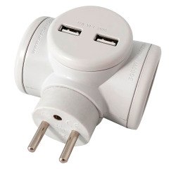 Power strip Biplite 2X16A + 2 USB-A Ports Watt&Co