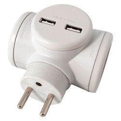 Steckdosenleiste Biplite 2X16A + 2 USB-A-Anschlüsse Watt&Co.