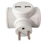 Multiprise Biplite 2X16A + 2 Ports USB (USB-C et USB-A) Watt&Co