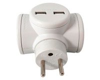 Multiprise Biplite 2X16A + 2 Ports USB-A Watt&Co