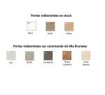 Casier de bureau Lockers 4 cases corps blanc H 169 cm - portes mélaminées - serrure à code