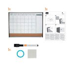 Tableau mixte magnétique liège 58,5 x 43 cm avec calendrier mensuel Nobo