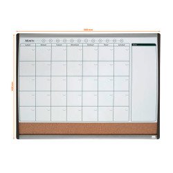 Planner gemengd magnetisch kurk 58,5 x 43 cm met maandelijkse kalender Nobo