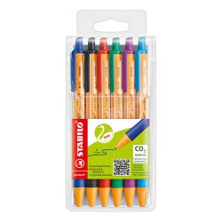 Ballpoint pen Stabilo Pointball retractable 2.5 mm tip - medium writing - Pack of 6