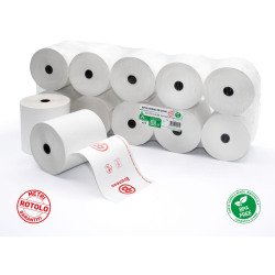 Carta termica in rotolo Bruneau per Registratori di cassa 80mm x 74 mm x 80 metri BPA free - Conf. 10 rotoli