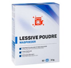 Powder laundry detergent for all fabrics - 52 doses - 5 kg barrel