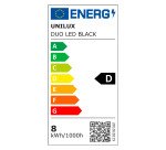 Lampe de bureau led Unilux duo noir prise europe