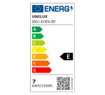 Lampe de bureau Led Unilux senza2 gris métal/chrome prise Europe