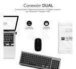 Pack Teclado + ratón inalámbricos multidispositivos extendido Dual Bluetooth / 2.4G Prestige Subblim