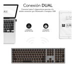 Teclado LED inalámbrico recargable Dual Bluetooth / 2.4G master iluminado extendido Subblim