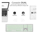 Teclado LED inalámbrico recargable Dual Bluetooth / 2.4G master iluminado extendido Subblim