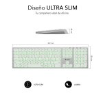 Teclado LED inalámbrico recargable Dual Bluetooth / 2.4G master iluminado extendido Subblim
