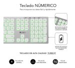 Teclado LED inalámbrico recargable Dual Bluetooth / 2.4G master iluminado extendido Subblim