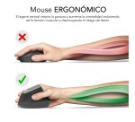 Ratón inalámbrico recargable Nature vertical Ergo Dual Bluetooth / 2.4G Subblim