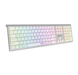 Teclado inalámbrico recargable Dual Bluetooth / 2.4G master LED iluminado extendido Subblim