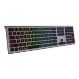 Teclado inalámbrico recargable Dual Bluetooth / 2.4G master LED iluminado extendido Gris/negro Subblim