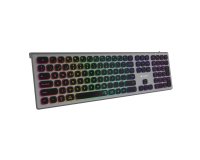 Teclado LED inalámbrico recargable Dual Bluetooth / 2.4G master iluminado extendido Gris/negro Subblim