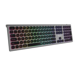 Teclado LED inalámbrico recargable Dual Bluetooth / 2.4G master iluminado extendido Subblim