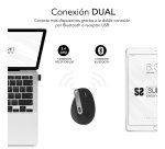 Ratón inalámbrico recargable Nature vertical Ergo Dual Bluetooth / 2.4G Subblim