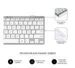 Pack Teclado + ratón inalámbricos multidispositivos compacto Dual Bluetooth / 2.4G Subblim