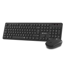 pack teclado  ratan inalambricos business slim silencioso usb 24g negro subblim
