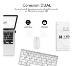 Pack Teclado + ratón inalámbricos multidispositivos compacto Dual Bluetooth / 2.4G Subblim