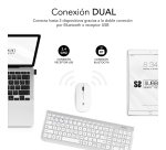 Pack Teclado + ratón inalámbricos multidispositivos extendido Dual Bluetooth / 2.4G Prestige Subblim