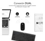 Pack Teclado + ratón inalámbricos multidispositivos compacto Dual Bluetooth / 2.4G Subblim