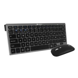 Pack Teclado + ratón inalámbricos multidispositivos compacto Dual Bluetooth / 2.4G Gris/Negro Subblim