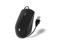 Ratón con cable Business silencioso ergonómico ambidiestro 1200 DPI negro Subblim