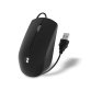 Ratón Business silencioso ergonómico ambidiestro con cable USB 1200 DPI negro Subblim